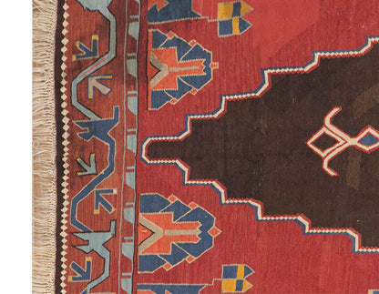 Caucasian Azerbaijan Kilim, 160 x 310 cm / 5'3 x 10'2 feet