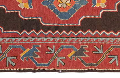 Caucasian Azerbaijan Kilim, 160 x 310 cm / 5'3 x 10'2 feet