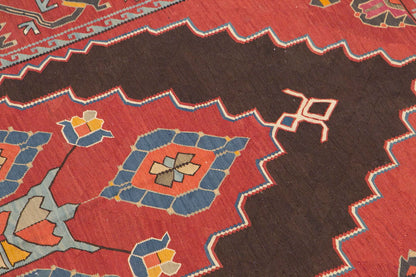 Caucasian Azerbaijan Kilim, 160 x 310 cm / 5'3 x 10'2 feet