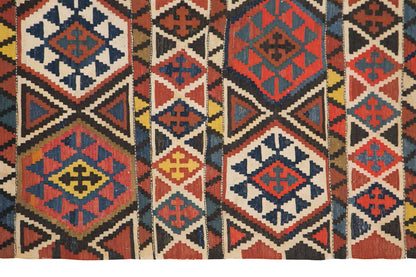 Caucasian Azerbaijan Kilim, 163 x 290 cm / 5'4 x 9'6 feet