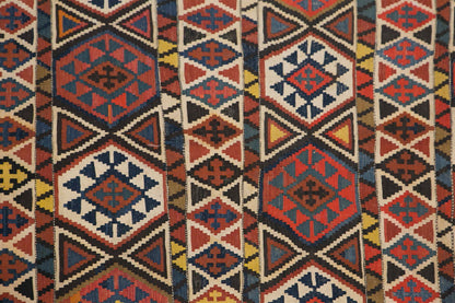 Caucasian Azerbaijan Kilim, 163 x 290 cm / 5'4 x 9'6 feet