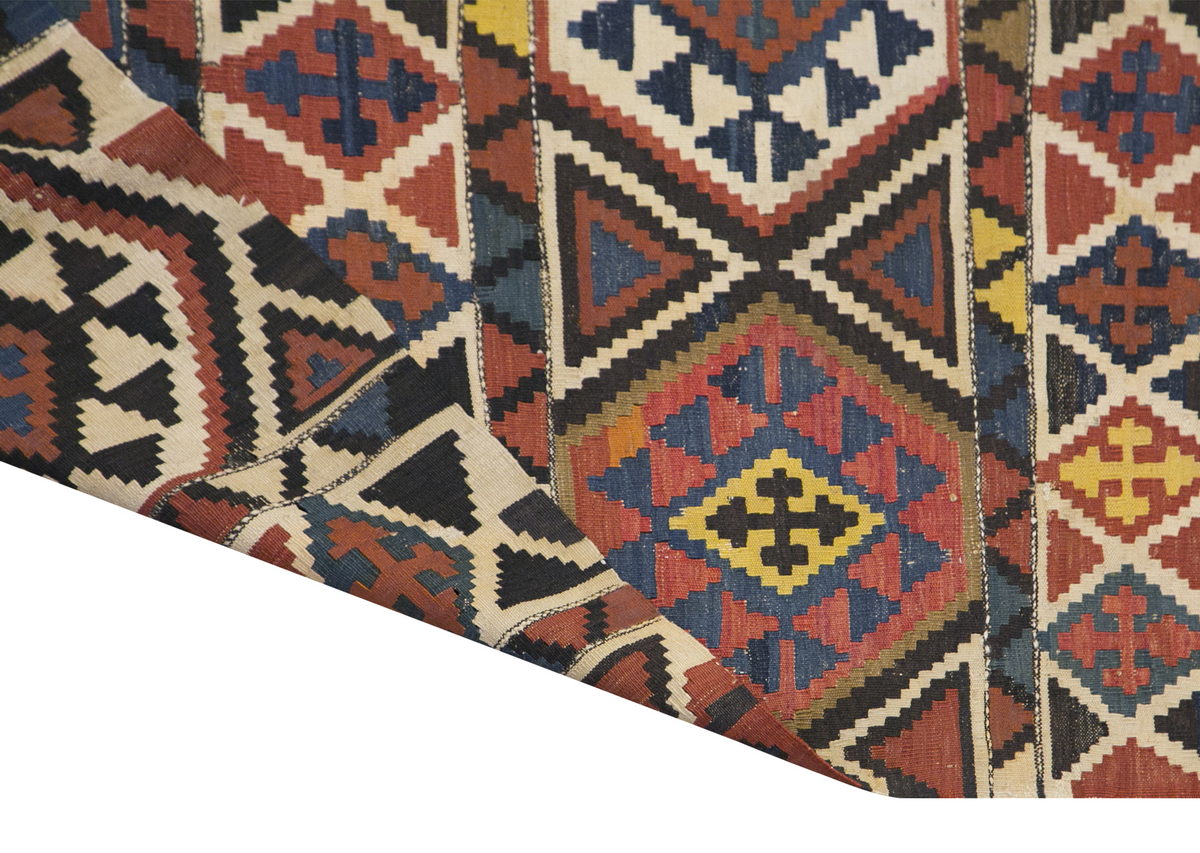 Caucasian Azerbaijan Kilim, 163 x 290 cm / 5'4 x 9'6 feet