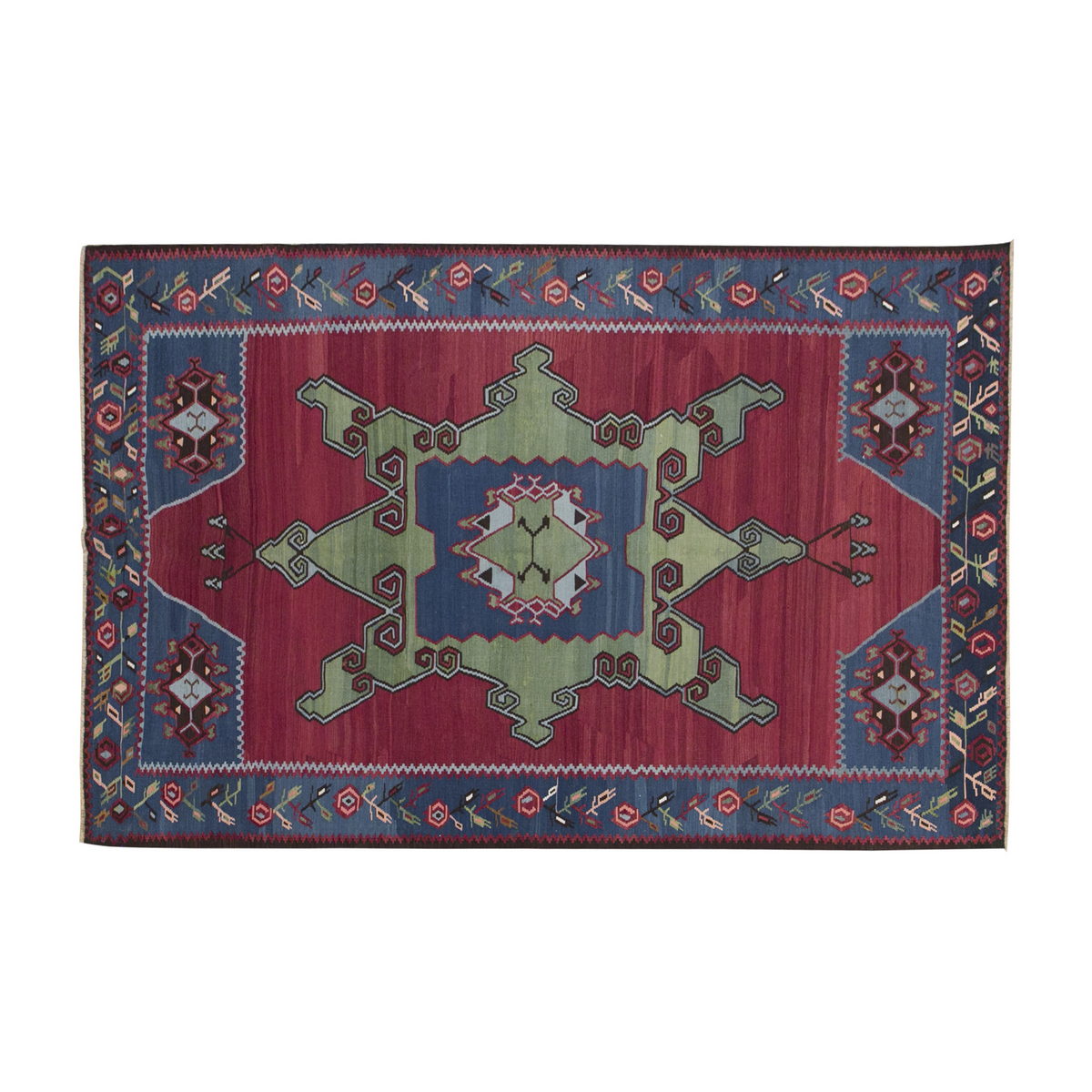 Caucasian Azerbaijan Kilim, 184 x 278 cm / 6 x 9'1 feet