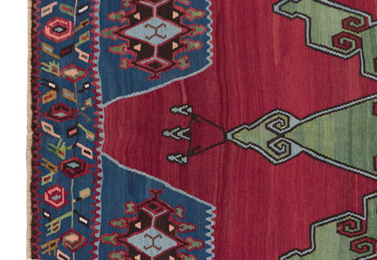 Caucasian Azerbaijan Kilim, 184 x 278 cm / 6 x 9'1 feet