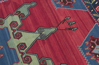 Caucasian Azerbaijan Kilim, 184 x 278 cm / 6 x 9'1 feet