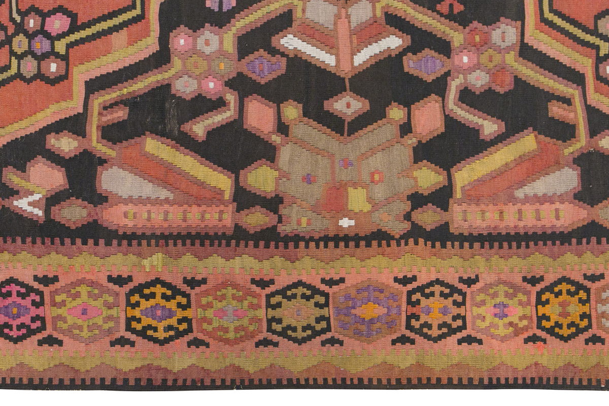 Caucasian Azerbaijan Kilim, 225 x 402 cm / 7'5 x 13'2 feet