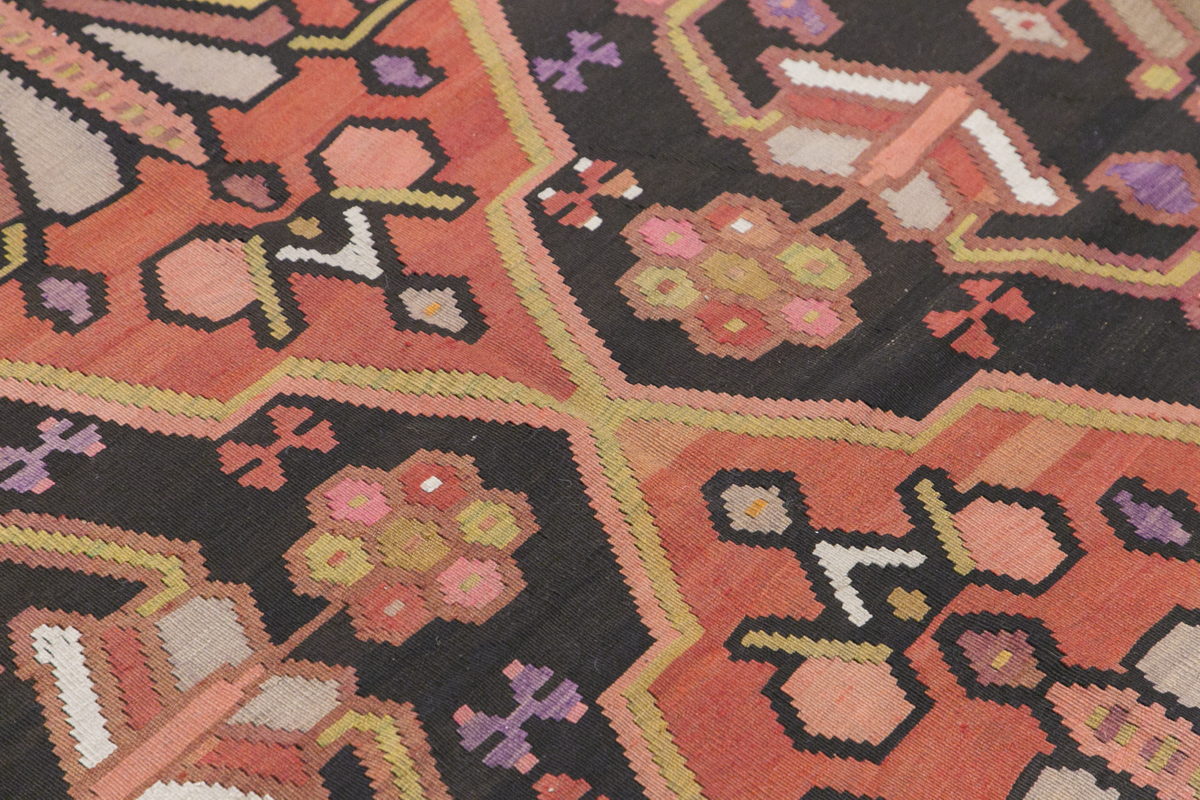 Caucasian Azerbaijan Kilim, 225 x 402 cm / 7'5 x 13'2 feet