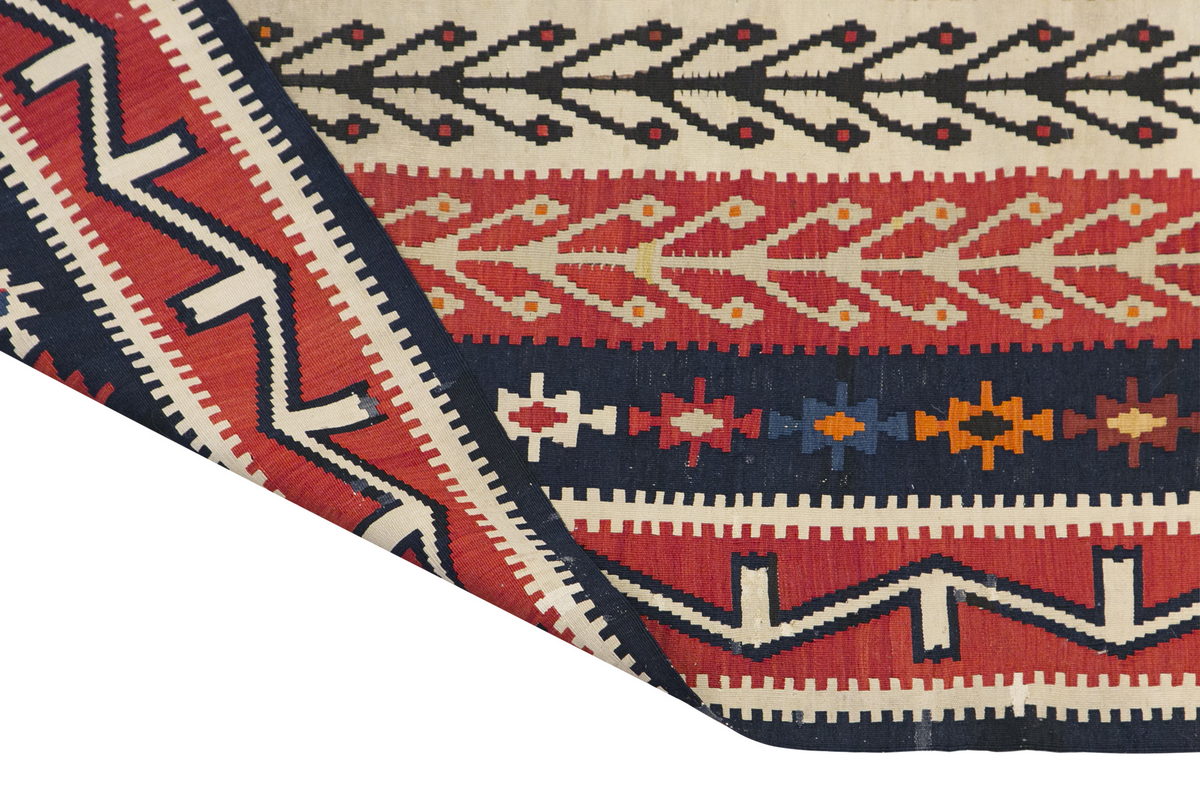 Caucasian Azerbaijan Kilim, Tree of Life Design Kilim, 162 x 340 cm / 5'4 x 11'2 feet