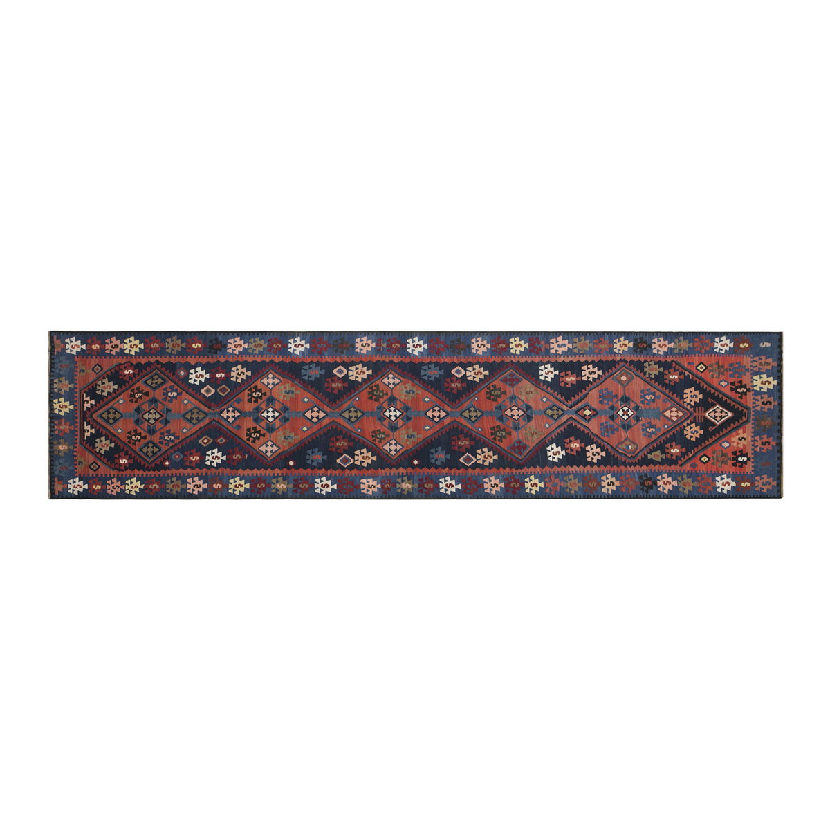 Caucasian Azerbaijan Kilim Runner, 177 x 520 cm / 6 x 17 feet
