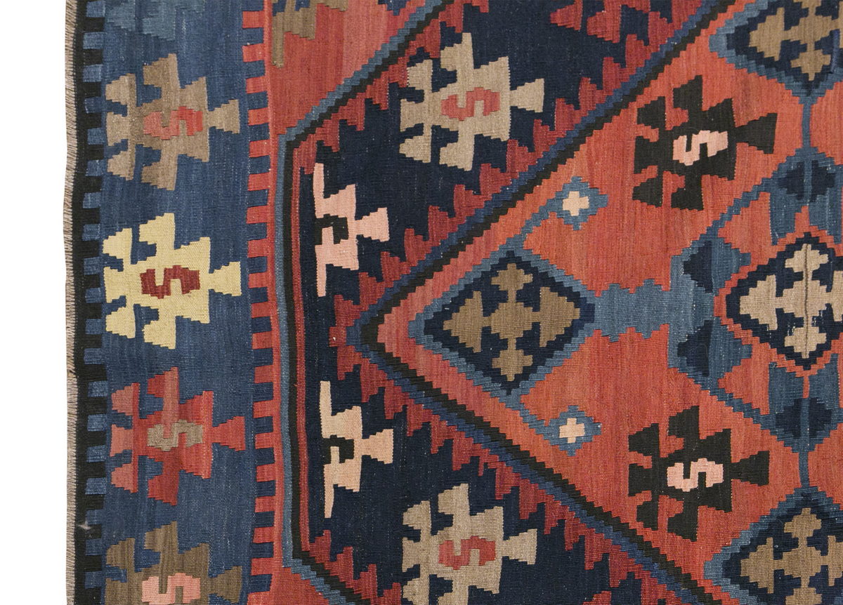 Caucasian Azerbaijan Kilim Runner, 177 x 520 cm / 6 x 17 feet