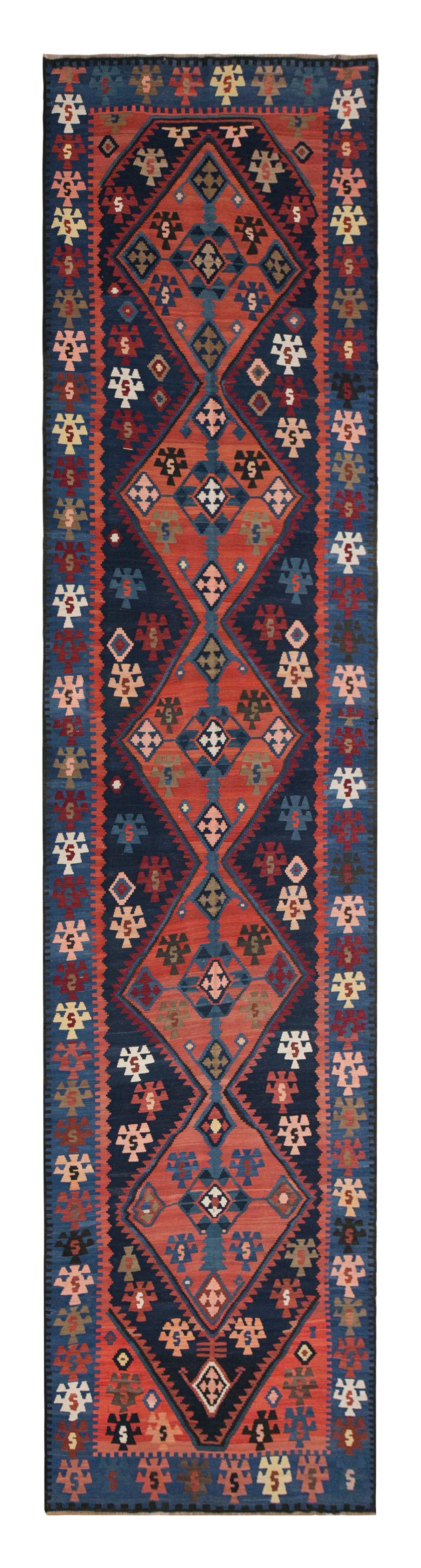 Caucasian Azerbaijan Kilim Runner, 177 x 520 cm / 6 x 17 feet