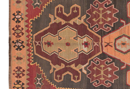 Caucasian Azerbaijan Runner Kilim, 170 x 375 cm / 5'7 x 12'4 feet