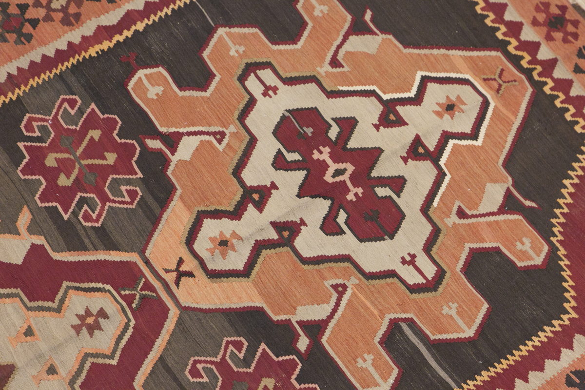 Caucasian Azerbaijan Runner Kilim, 170 x 375 cm / 5'7 x 12'4 feet