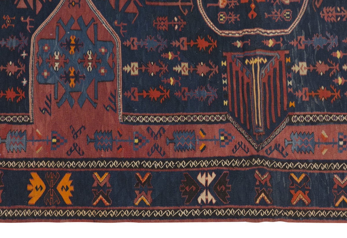 Caucasian Dağıstan Dum Kilim, 153 x 270 cm / 5 x 9 feet