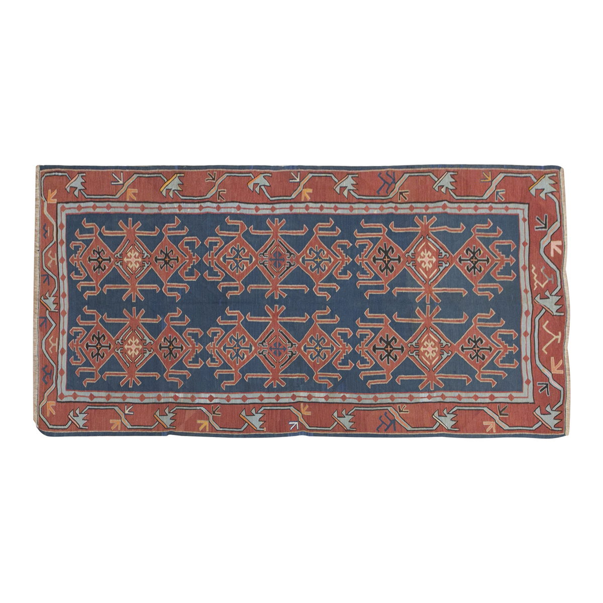 Caucasian Dağıstan Kilim, 142 x 300 cm / 4'8 x 10 feet