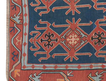 Caucasian Dağıstan Kilim, 142 x 300 cm / 4'8 x 10 feet