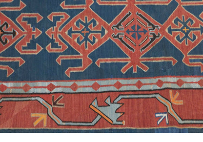 Caucasian Dağıstan Kilim, 142 x 300 cm / 4'8 x 10 feet