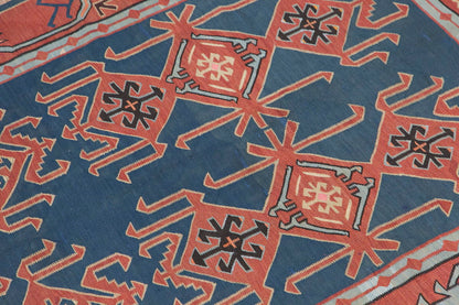 Caucasian Dağıstan Kilim, 142 x 300 cm / 4'8 x 10 feet