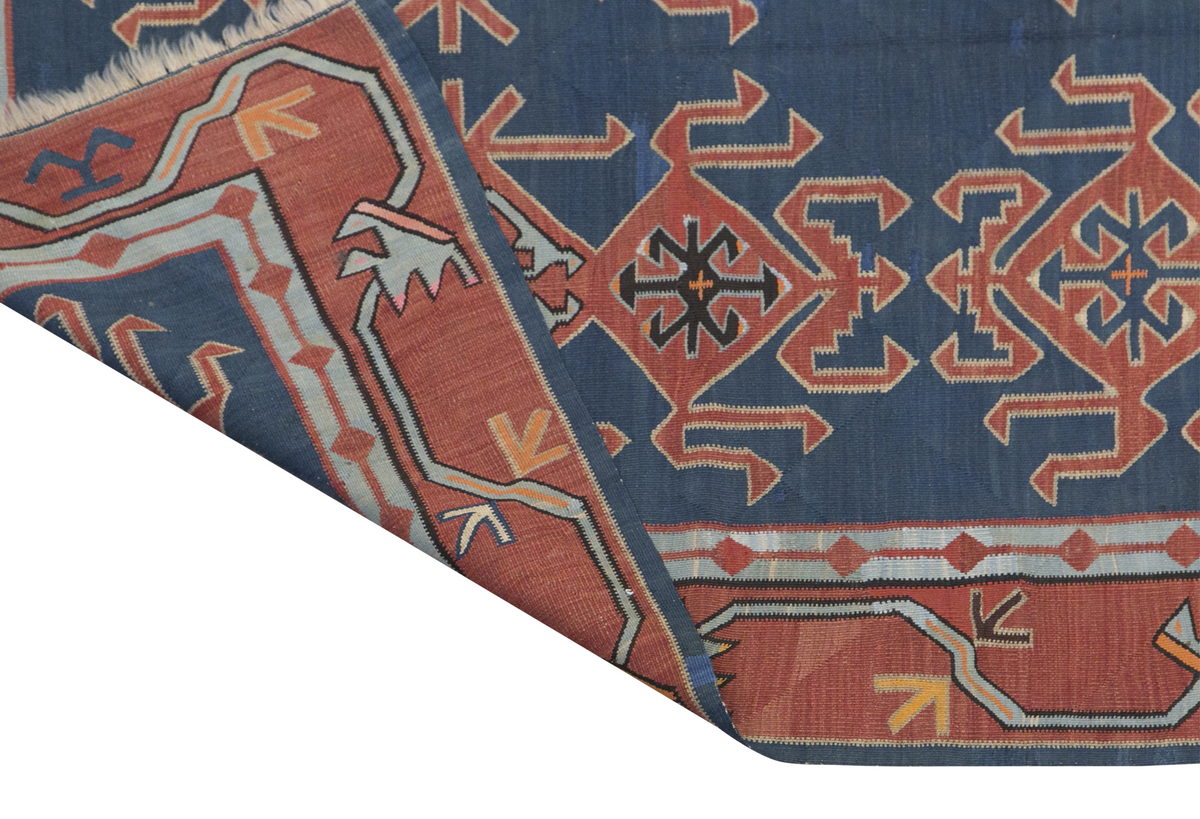 Caucasian Dağıstan Kilim, 142 x 300 cm / 4'8 x 10 feet
