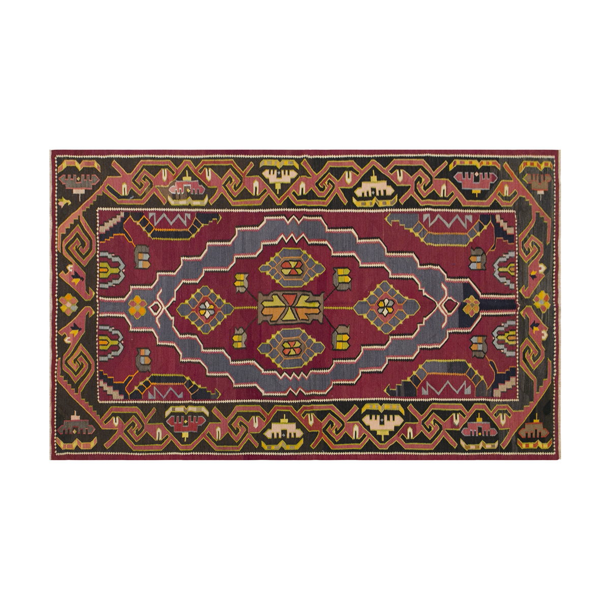 Caucasian Dağıstan Kilim, 155 x 272 cm / 5'1 x 9 feet
