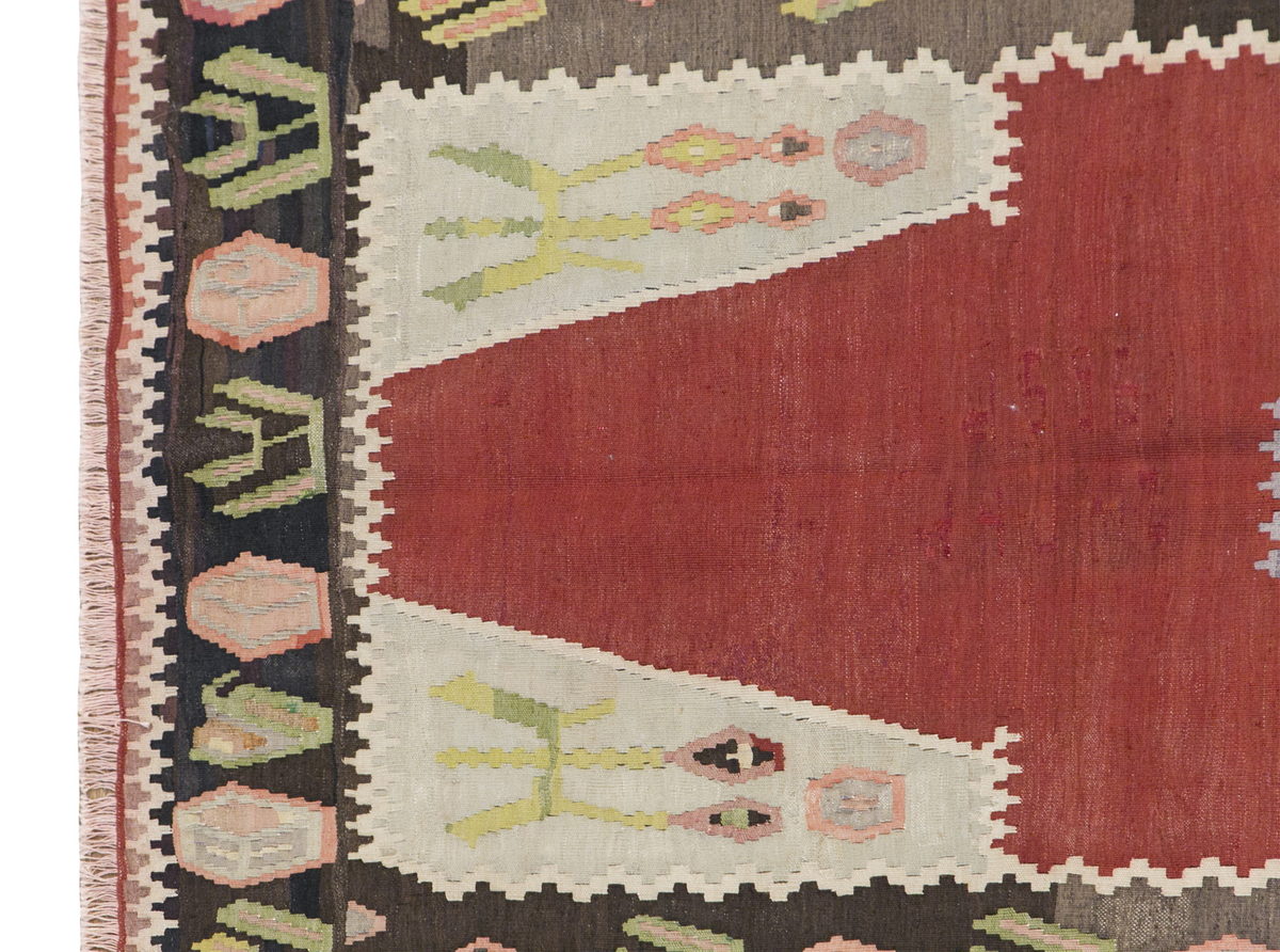 Caucasian Karabağ Kilim, 117 x 200 cm / 4 x 6'7 feet