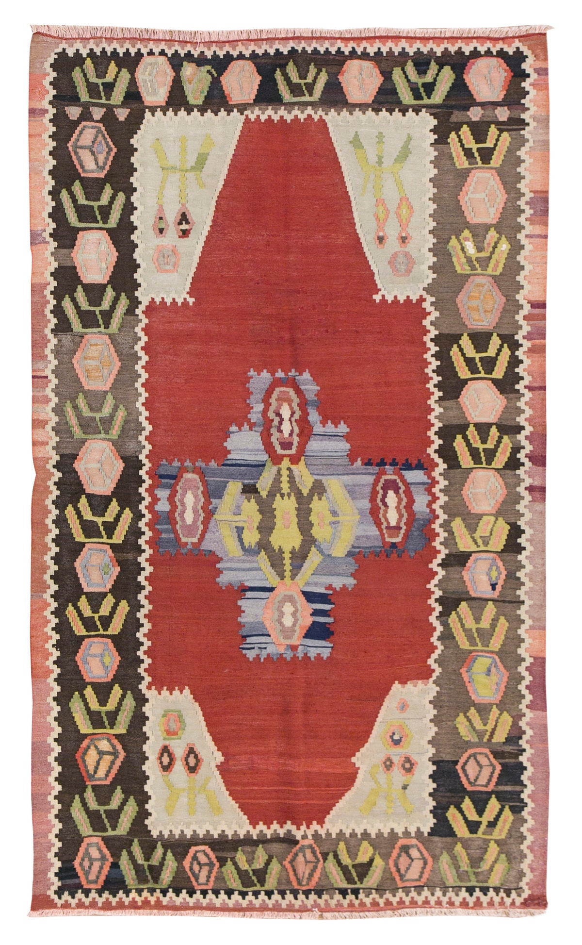 Caucasian Karabağ Kilim, 117 x 200 cm / 4 x 6'7 feet
