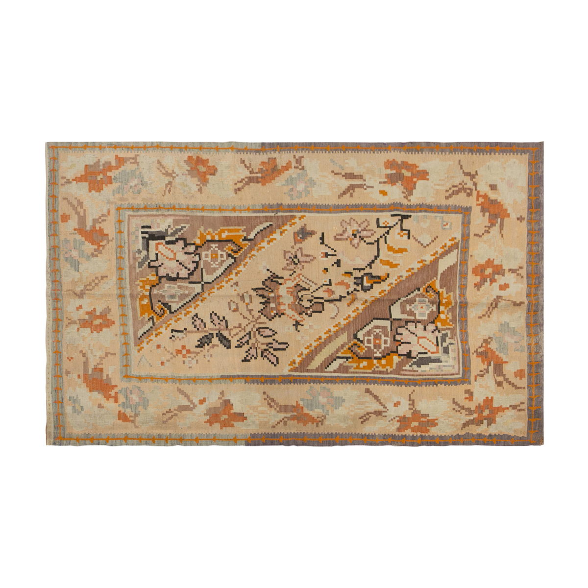 Caucasian Karabağ Kilim, 148 x 236 cm  / 5 x 7'9 feet