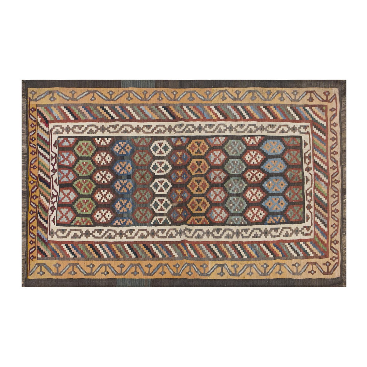 Caucasian Kilim, 138 x 195 cm / 4'6 x 6'5 feet