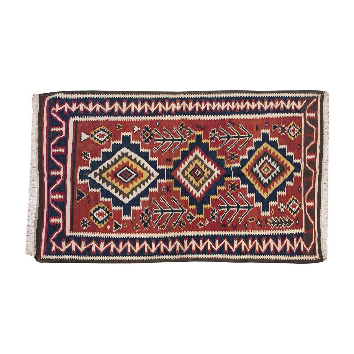 Caucasian Kilim, 166 x 285 cm / 5'5 x 9'4 feet