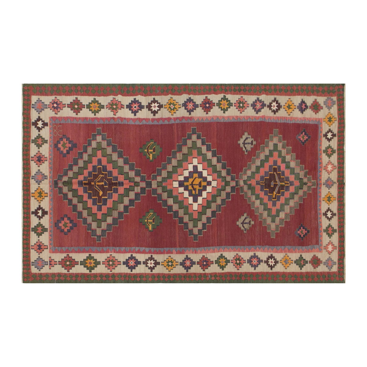 Caucasian Kilim, 177 x 315 cm / 6 x 10'4 feet
