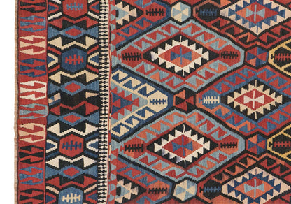 Caucasian Kilim Rug, 197 x 320 cm / 6'6 x 10'6 feet