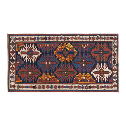 Caucasian Kuba Kilim Rug, 147 x 305 cm / 5 x 10 feet