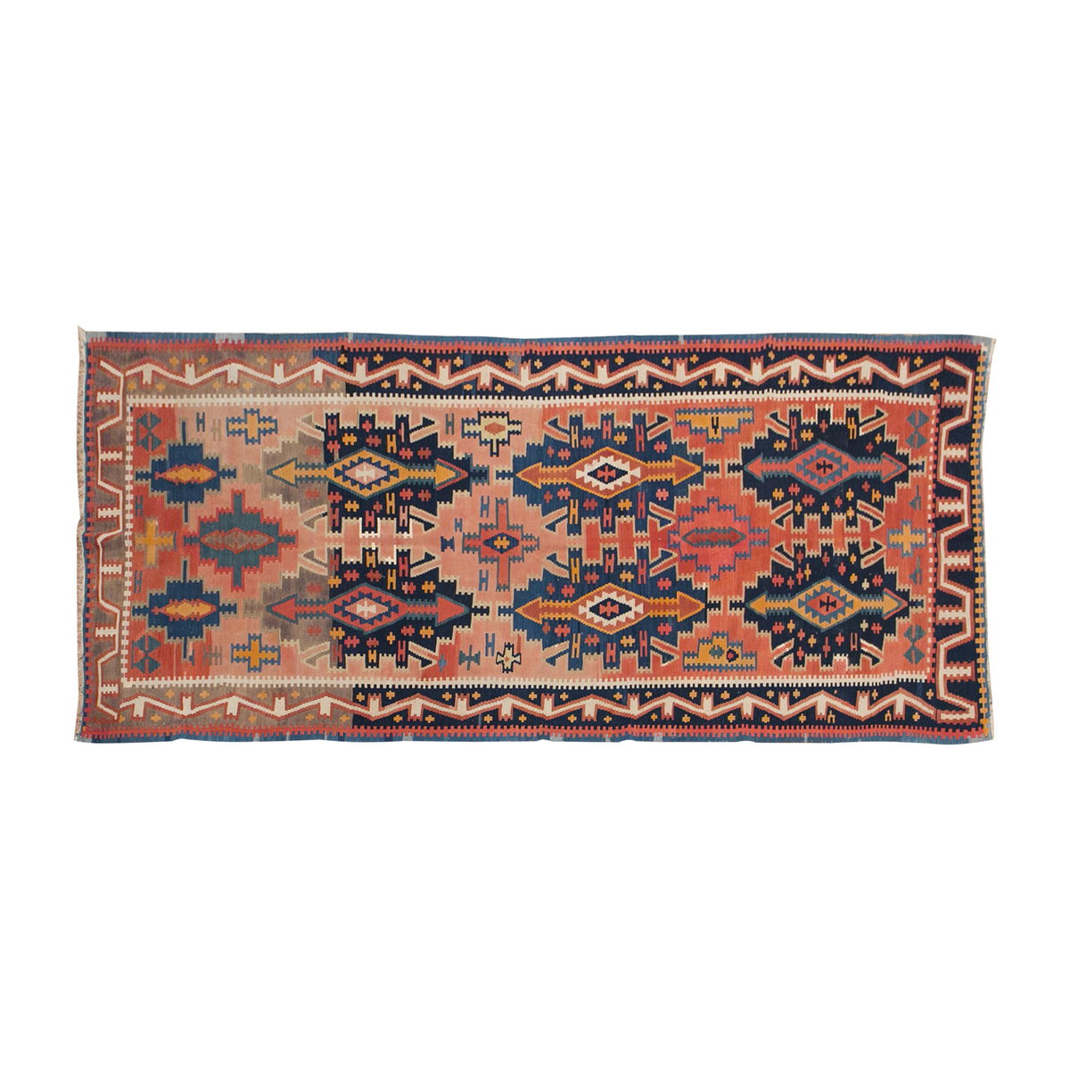 Caucasian Kuba Runner Kilim, 148 x 340 cm / 5 x 12'2 feet