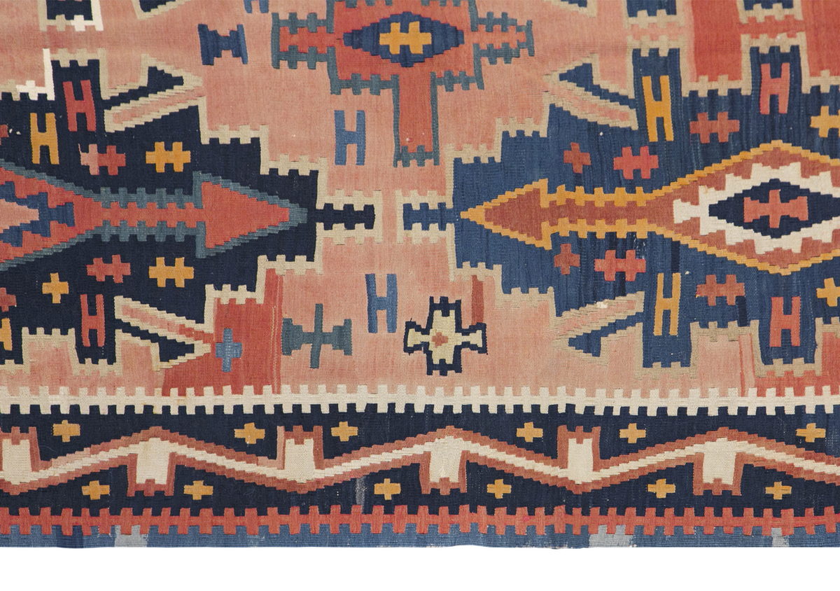 Caucasian Kuba Runner Kilim, 148 x 340 cm / 5 x 12'2 feet