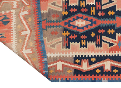 Caucasian Kuba Runner Kilim, 148 x 340 cm / 5 x 12'2 feet