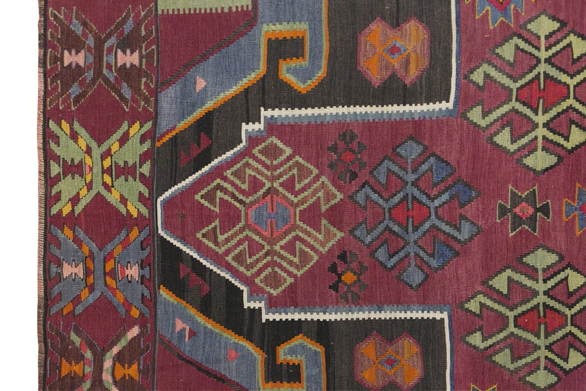 Caucasian Şahnazar Tribe Kilim, 184 x 320 cm / 6 x 10'6 feet