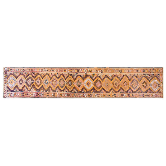 Caucasian tribal kilim, 3.7 x 23.6 ft kilim, 110 x 718 cm
