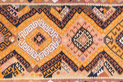 Caucasian tribal kilim, 3.7 x 23.6 ft kilim, 110 x 718 cm