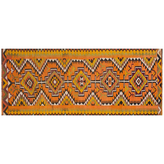 Central anatolian kilim, 2.7 x 8.8 ft kilim, 79 x 266 cm