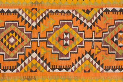 Central anatolian kilim, 2.7 x 8.8 ft kilim, 79 x 266 cm
