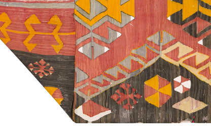 Central anatolian kilim, 3.9 x 11 ft kilim, 115 x 336 cm