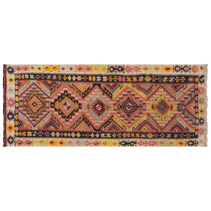 Colorful Kayseri Tribal Hallway Rug, 3.9 x 11.5 ft, 116 x 349 cm
