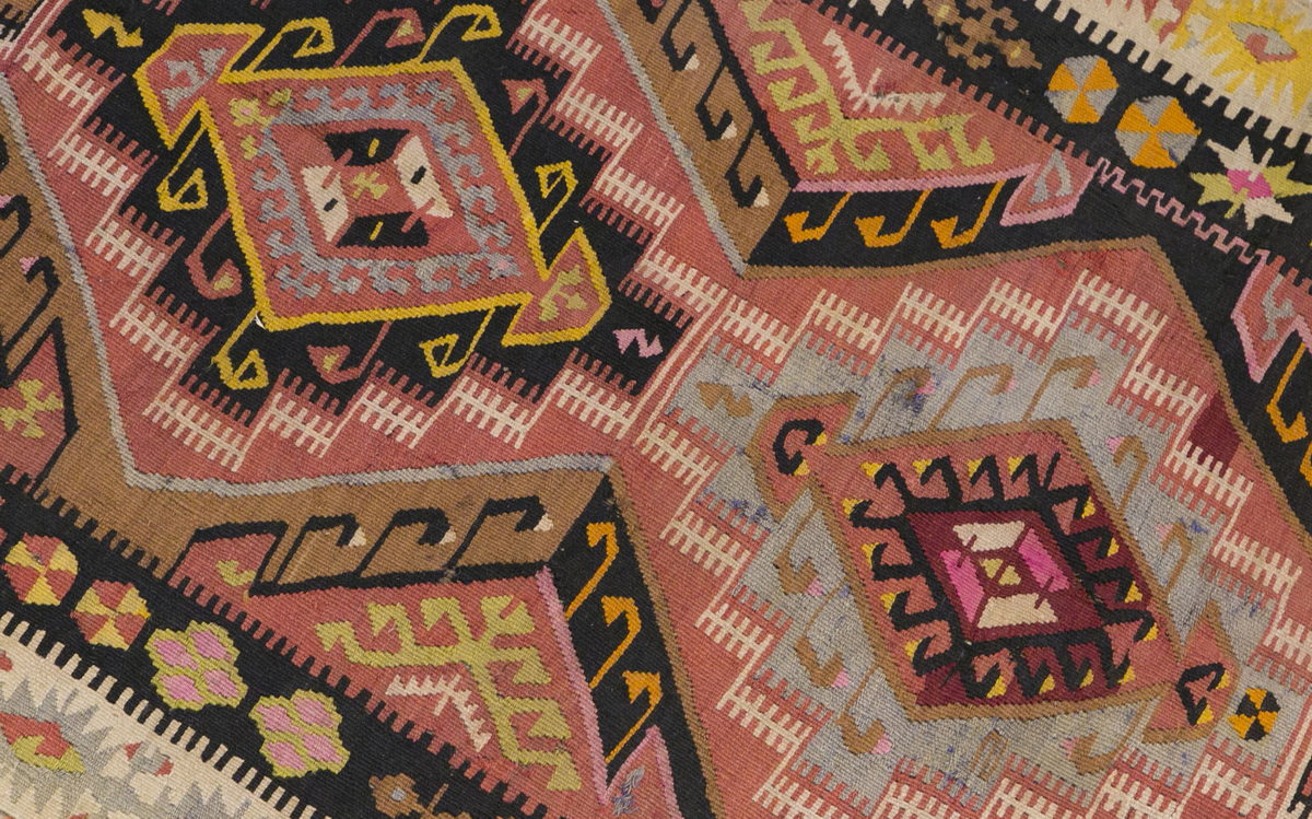 Colorful Kayseri Tribal Hallway Rug, 3.9 x 11.5 ft, 116 x 349 cm