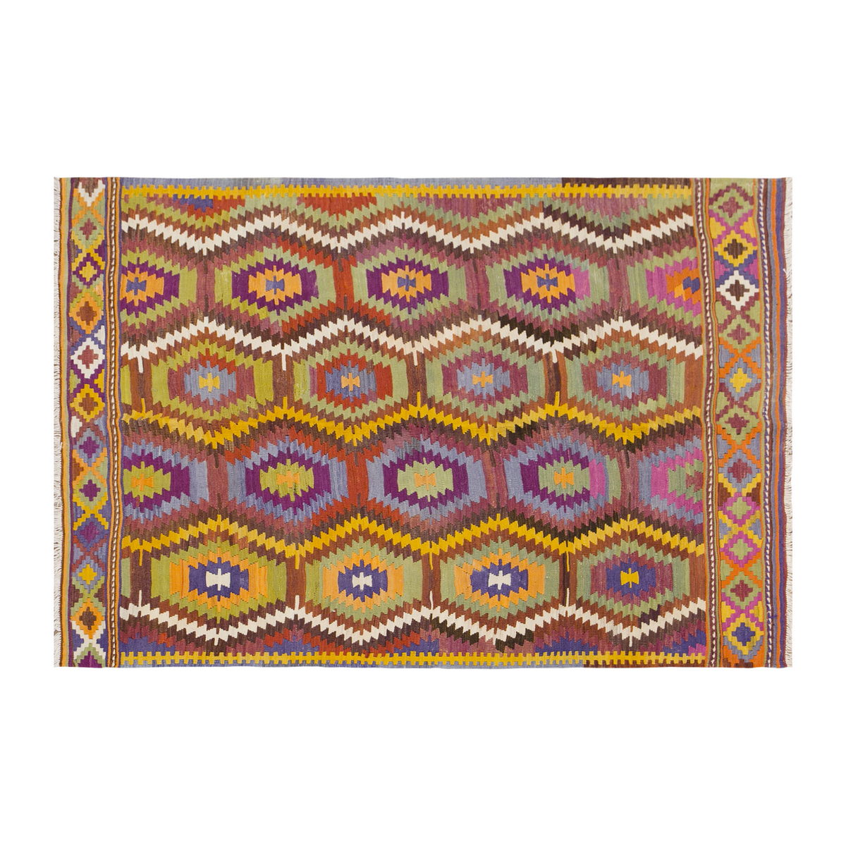 Denizli Tavas Kilim, West Part of Turkey, 153 x 202 cm / 5 x 6'8 feet