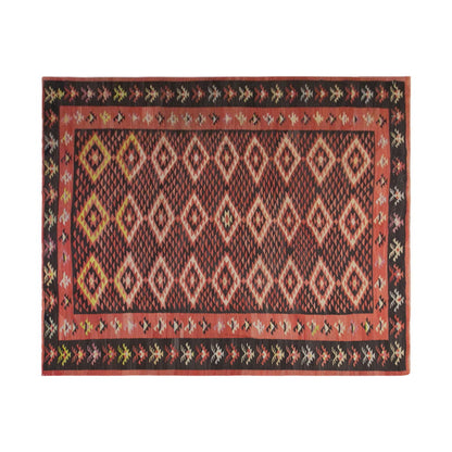 Diamond tribal kilim, 10 x 11 ft kilim, 294 x 342 cm kilim
