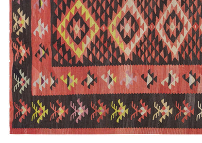 Diamond tribal kilim, 10 x 11 ft kilim, 294 x 342 cm kilim