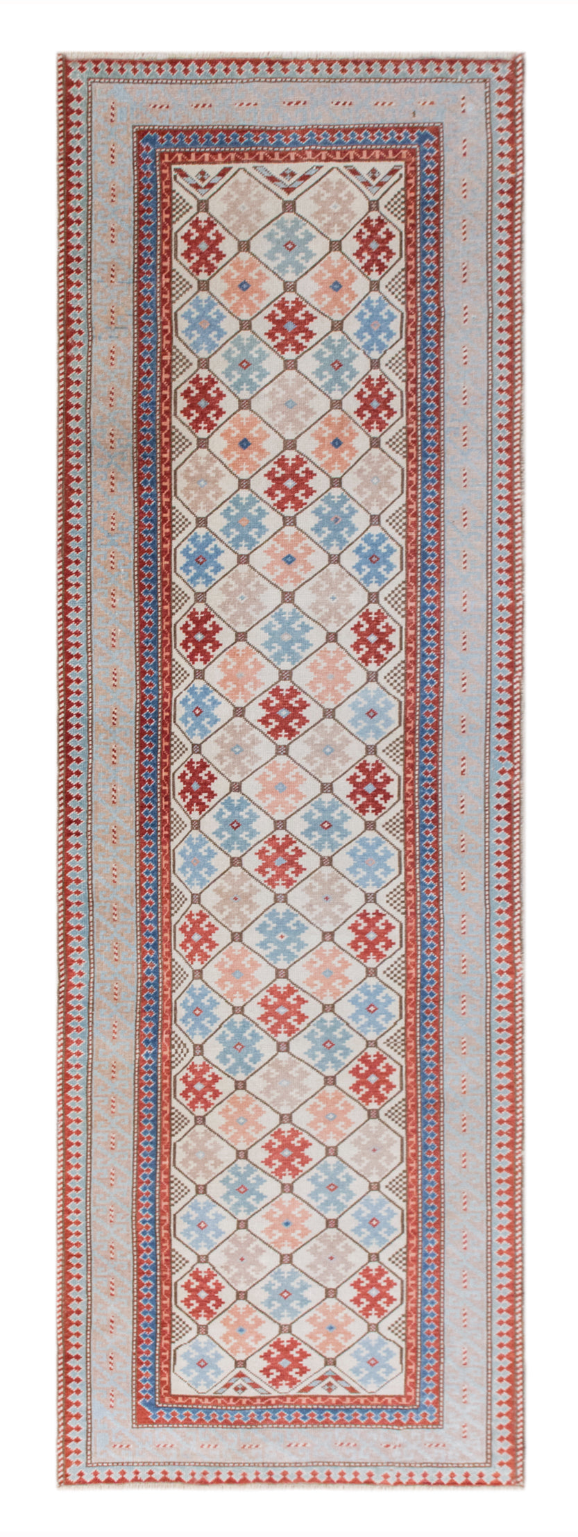 Distressed Turkish Hallway Carpet, 3x9 ft, 92 x 280 cm