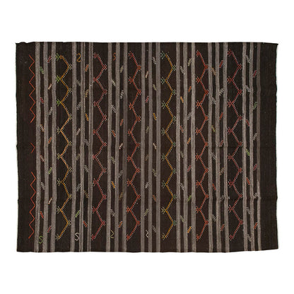 Embroidery Neutral Kilim 7'4" x 9'7" feet 224 x 291 cm