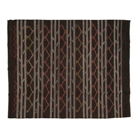 Embroidery Neutral Kilim 7'4" x 9'7" feet 224 x 291 cm