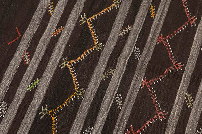 Embroidery Neutral Kilim 7'4" x 9'7" feet 224 x 291 cm